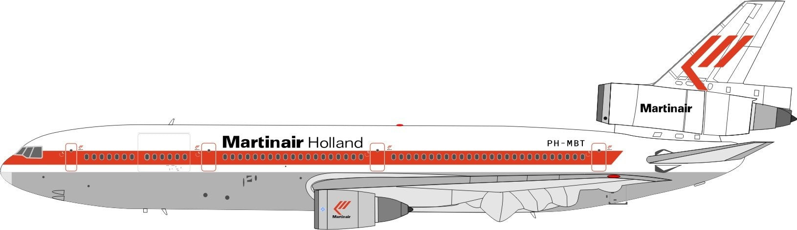 Inflight200 Ifdc100513b Martin Air Holland Dc-10-30 Ph-mbt – Rm Model Store