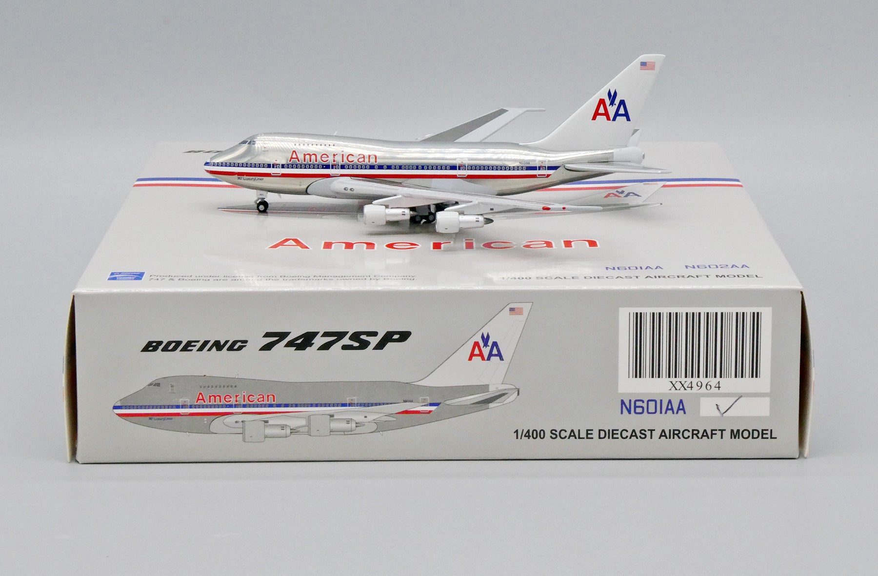 1:400 JC Wings American Airlines 747SP 