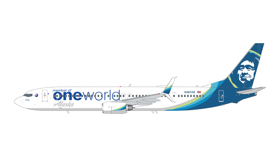 1:200 Gemini Jets Alaska Airlines Boeing 737-900ER "One World" N487AS G2ASA1015