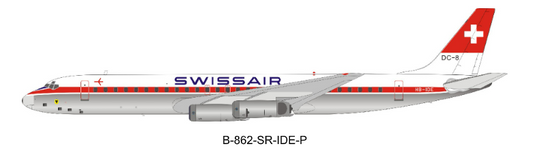 B-Models B-862-SR-IDE-P 1:200 Swiss Air Mcdonnell Douglas DC-8-62