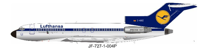 JFox JF-727-1-004P Lufthansa Boeing 727-30C